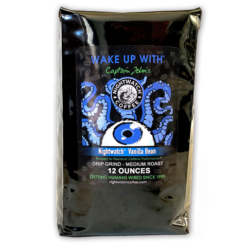 NightWatch Vanilla Bean Ground Coffee - 12 oz. Bag